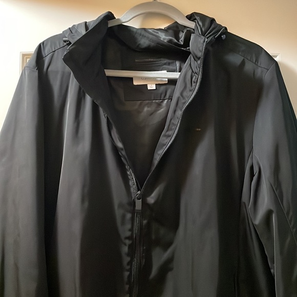 Women’s Calvin Klein Black Rain Coat Windbreaker XL - Picture 6 of 8